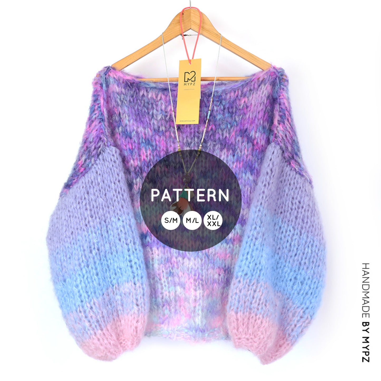 Strickanleitung - MYPZ Basic Chunky Mohair Pullover Heliotrope No15 (ENG-NL-DE)