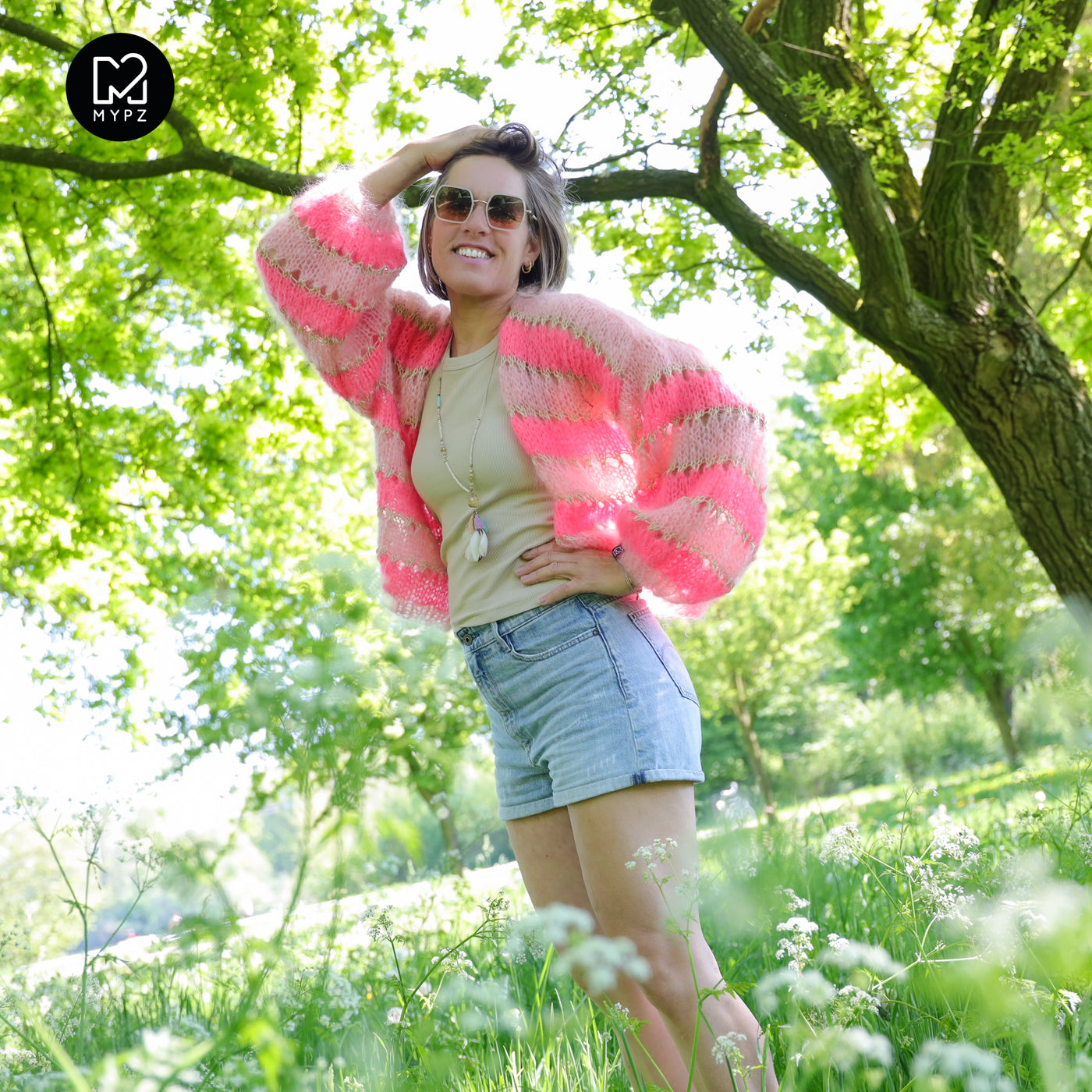Strickanleitung – MYPZ Kurz light Mohair-Cardigan Summerflow No10 (ENG-NL-DE)