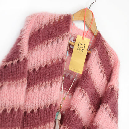 Strickset – MYPZ Short Light Mohair Cardigan Rose Burgundy No10 (ENG-NL-DE-FR-ES)