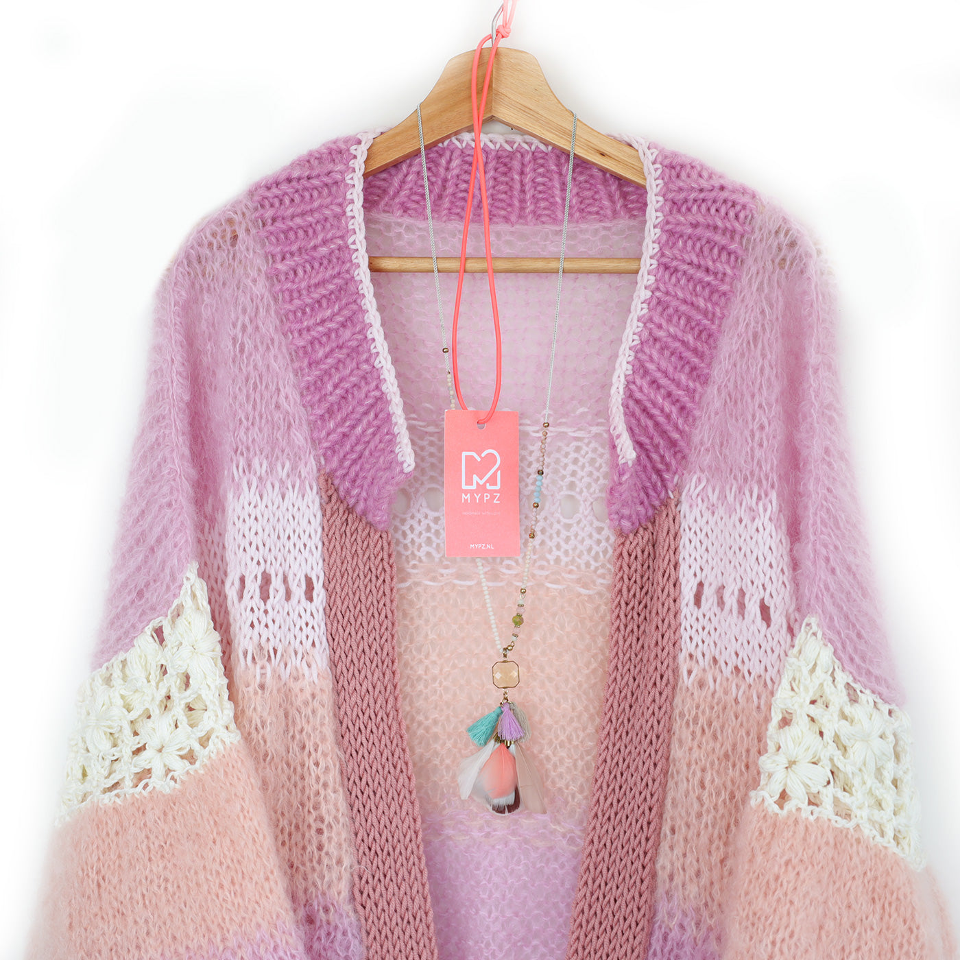 Knitting Kit – MYPZ Light Mohair Cardigan Sugar Pop No.9 (ENG-NL)