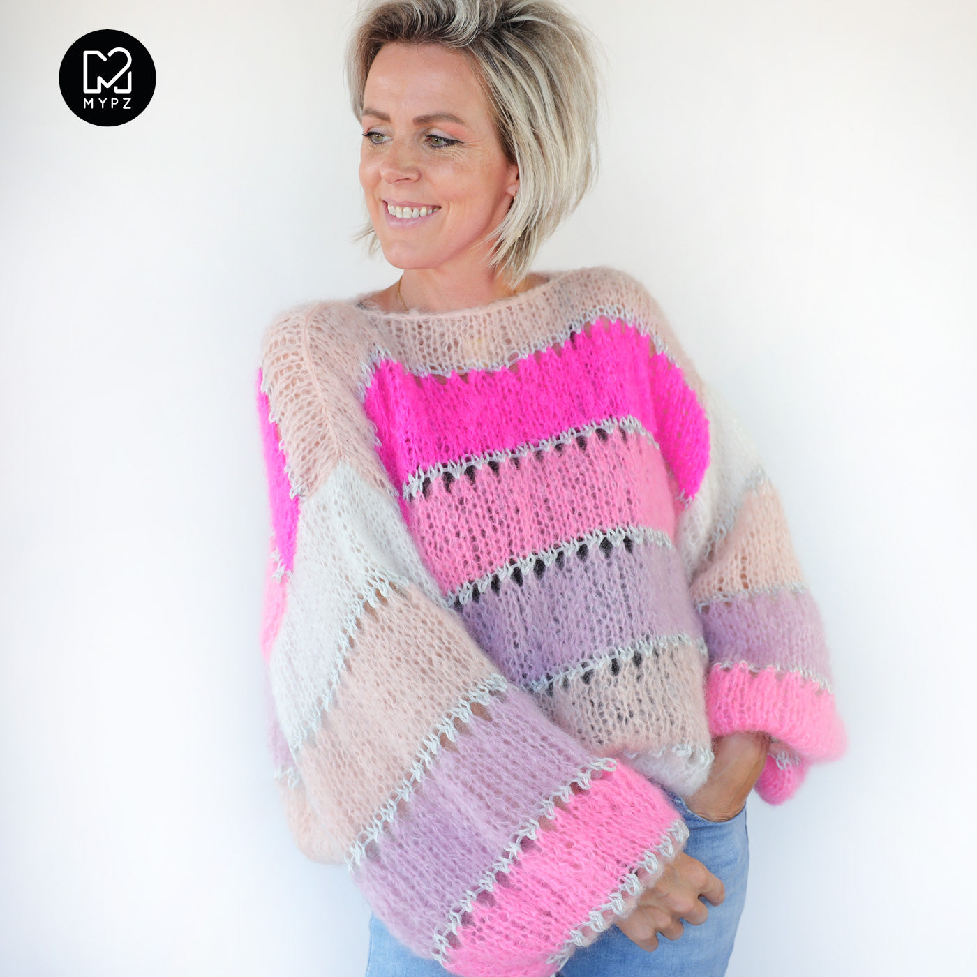 Strickanleitung – MYPZ Light Mohair Pullover Evita No10 (ENG-NL-DE)