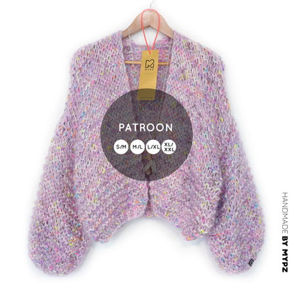 Strickanleitung – MYPZ Short Chunky Mohair-Merino Cardigan Confetti Nights No.15 (ENG-NL-DE)