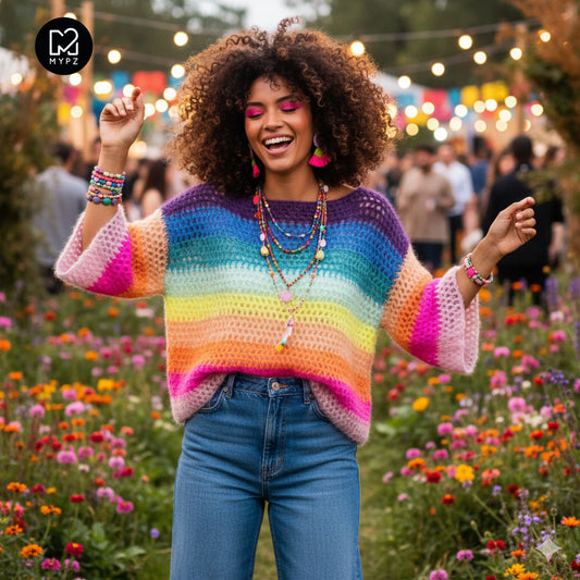 Häkelset - Rainbow top (ENG-NL-DE)