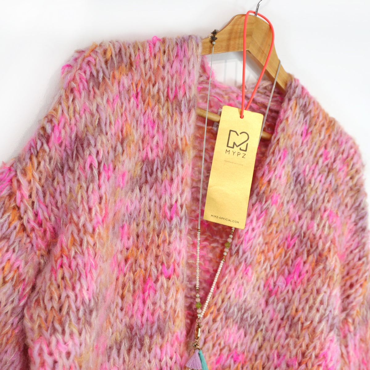 Strickmuster – MYPZ kurzer Chunky-Alpaka-Mohair-Cardigan Pecan Dream Nr.15 (ENG-DE-NL-ES-FR-IT-DA-SV-NO)