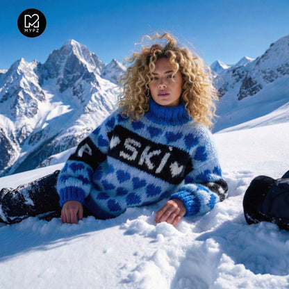 Strickset – MYPZ Chunky Mohair Pullover Alpine Blue No.9 (ENG-NL-DE)