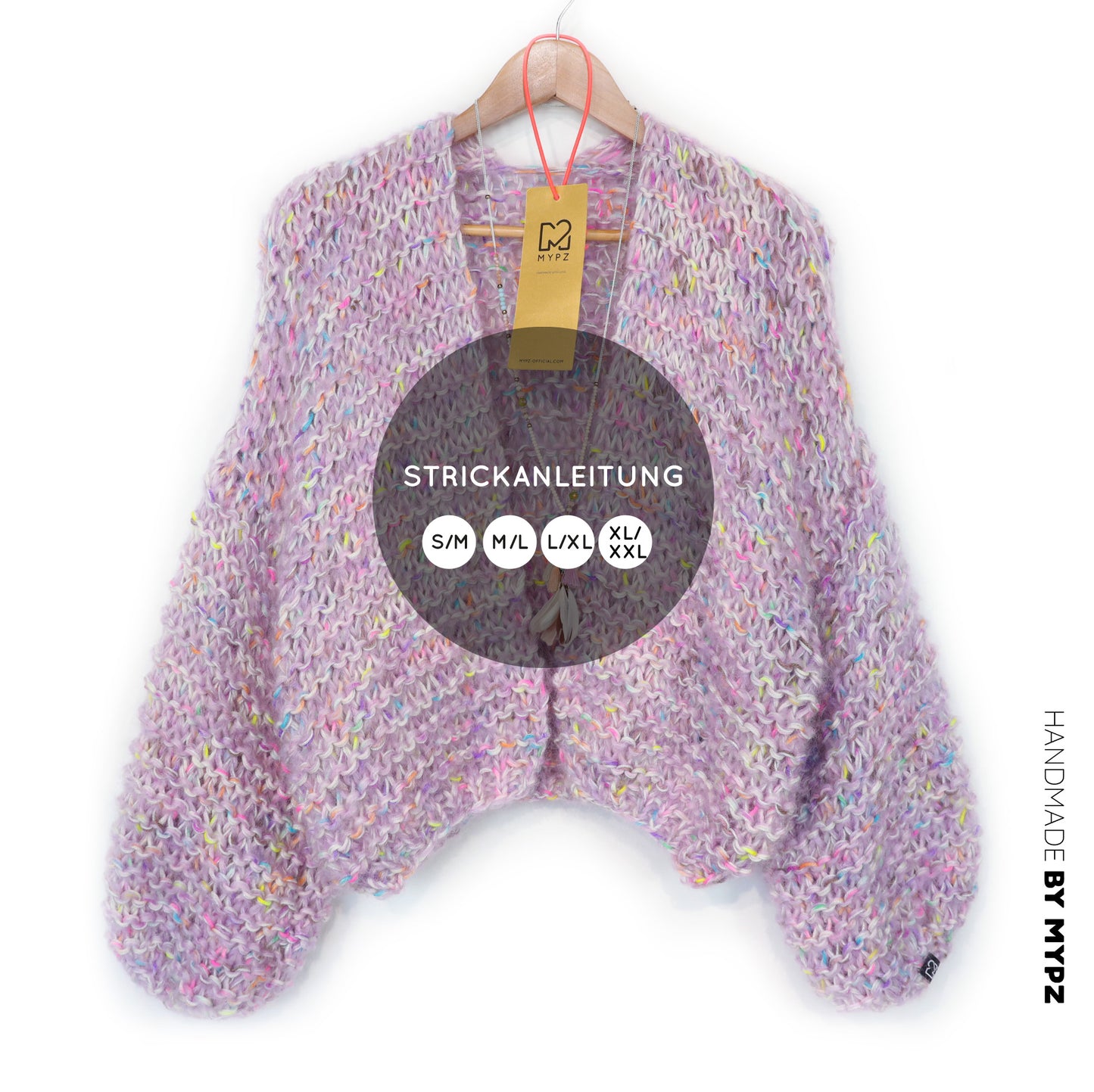 Strickanleitung – MYPZ Short Chunky Mohair-Merino Cardigan Confetti Nights No.15 (ENG-NL-DE)
