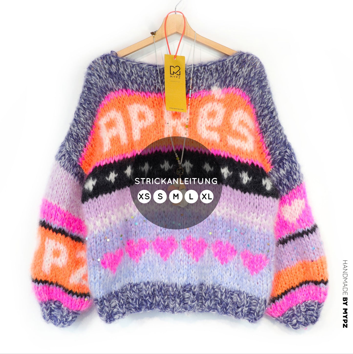 Strickanleitung – MYPZ Chunky Mohair Pullover Après Ski No.9 (ENG-NL-DE)