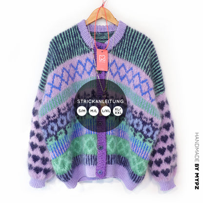 Strickanleitung – MYPZ Cardigan True Blue No6 (ENG-NL-DE)