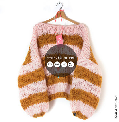 Strickanleitung – MYPZ basic chunky mohair pullover Apache for beginners No15 (ENG-NL-FR-ES-DE)