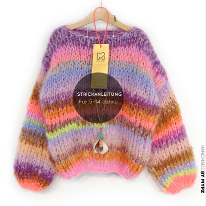 Strickanleitung – MYPZ Chunky Mohair Pullover Fairy Fluff No12 (ENG-NL-DE)