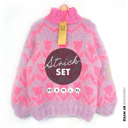 Strickset – MYPZ Chunky Mohair Pullover Coral Tulips No.9 (ENG-NL-DE)