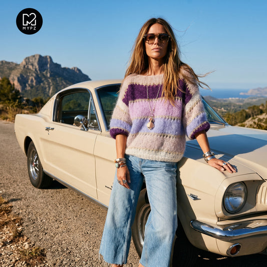 Knitting kit – MYPZ Basic Light Mohair Top Purple No10 (ENG-NL-DE-FR)