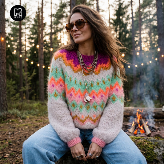 MYPZ Chunky-Top-down-Pullover Snowberry