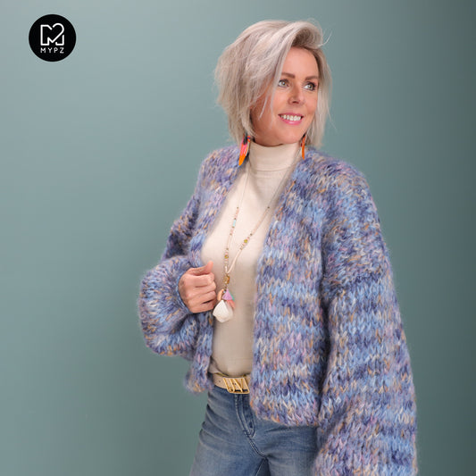 Strickset – MYPZ Kurze Chunky Mohair Cardigan Western No.15 (ENG-NL-DE)