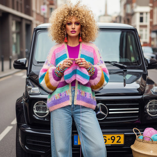 Strickanleitung - MYPZ Chunky Mohair cardigan Sunset Glow (ENG-NL-DE)