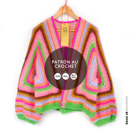 Häkelanleitung - MYPZ Hexagon Cardigan Vibrant Soul (ENG-NL-DE)