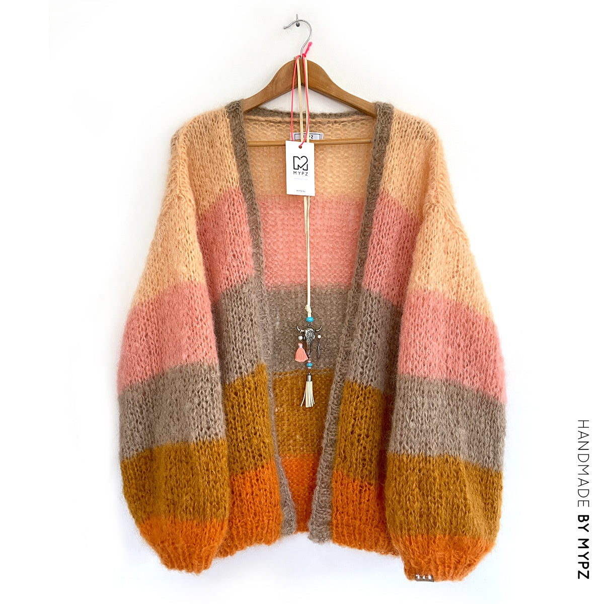 MYPZ Basic Light Mohair Cardigan Orange