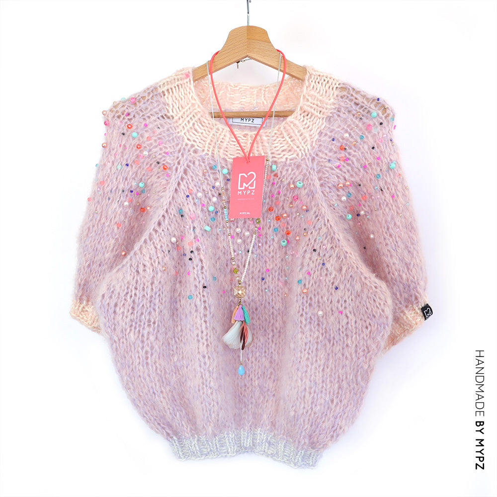Strickpaket – MYPZ leichter Top-Down-Pullover Diamonds and Pearls No10 (ENG-NL)