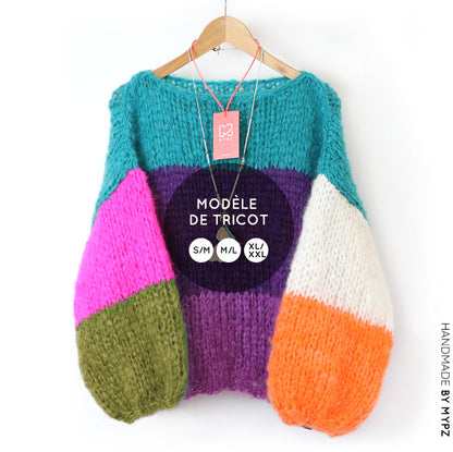 Strickanleitung – MYPZ basic chunky mohair pullover Mila No15 (ENG-NL-DE-FR-ES)