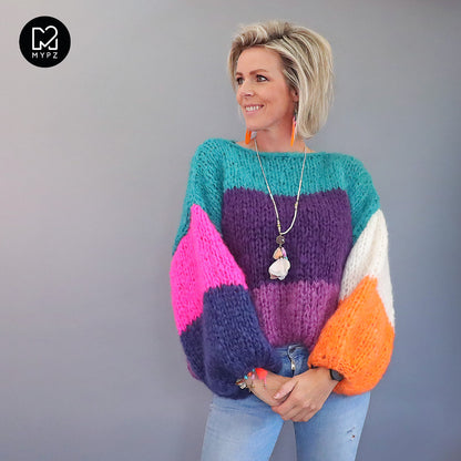 Strickanleitung – MYPZ basic chunky mohair pullover Mila No15 (ENG-NL-DE-FR-ES)