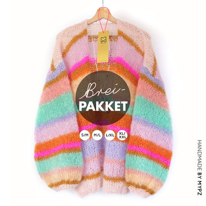Knitting kit – MYPZ Basic Light Mohair Cardigan Talia No10 (ENG-NL)