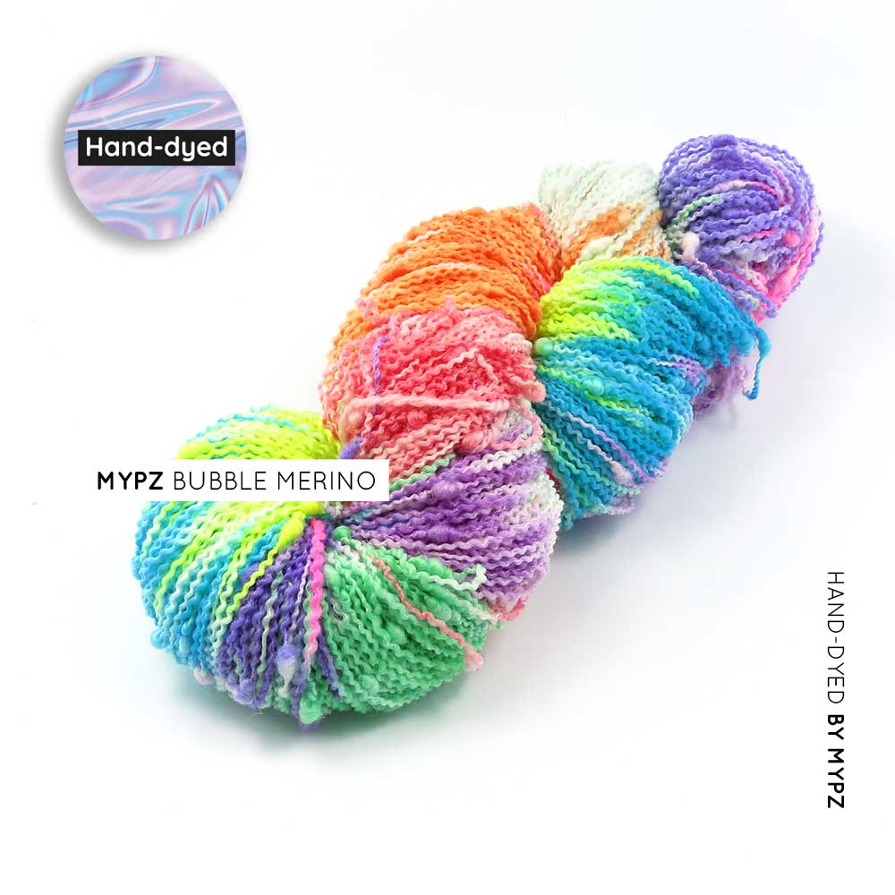 MYPZ Bubble Merino – hand-dyed Rainbow