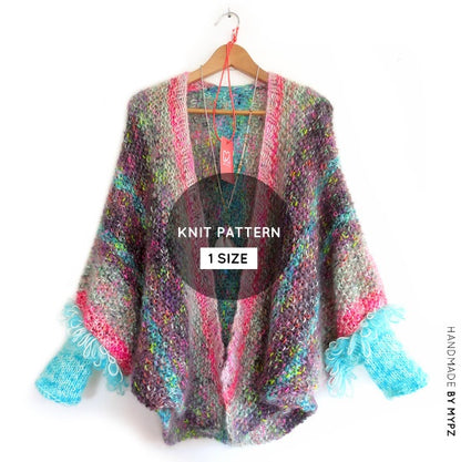 MYPZ Knitting pattern Loopy Love Cardigan Rocket No9