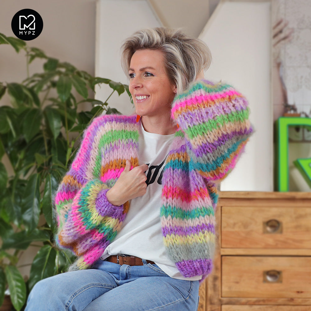 MYPZ Short Chunky Mohair Cardigan Aurora!